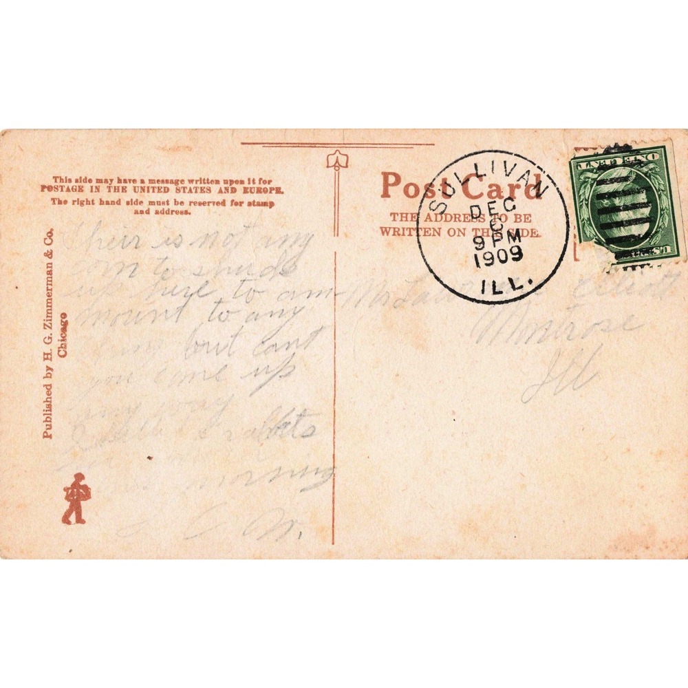 Antique 1907 Geo C Mather Cowboy Saloon Postcard H.G. Zimmerman Wild West VG - Picture 2 of 2